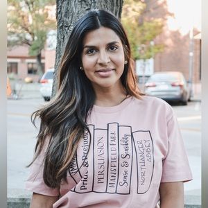 Jane Austen Book Stack Tee